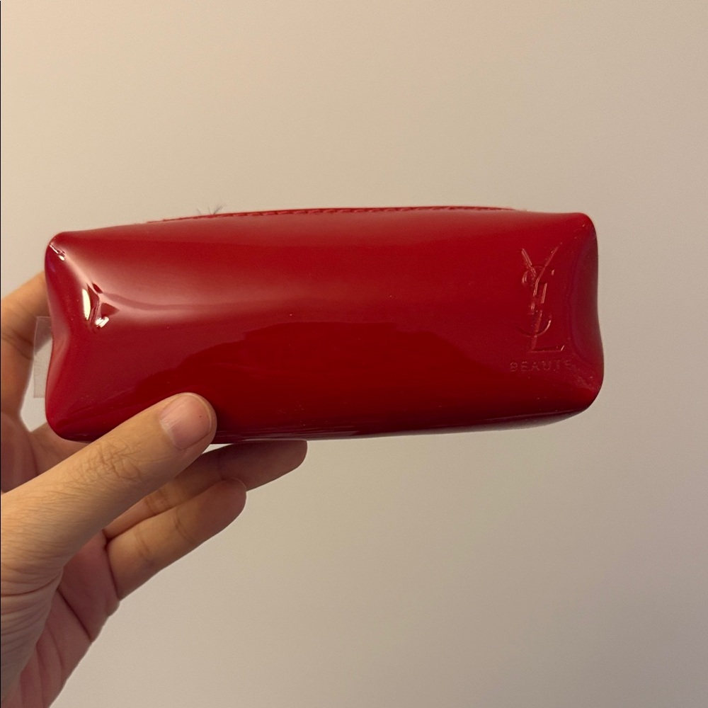 Yves Saint Laurent Red Glossy Pouch